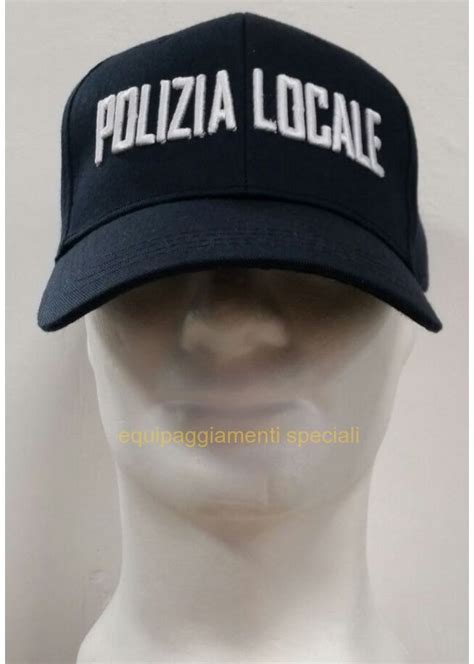 BERRETTO BASEBALL POLIZIA LOCALE CON BANDE .